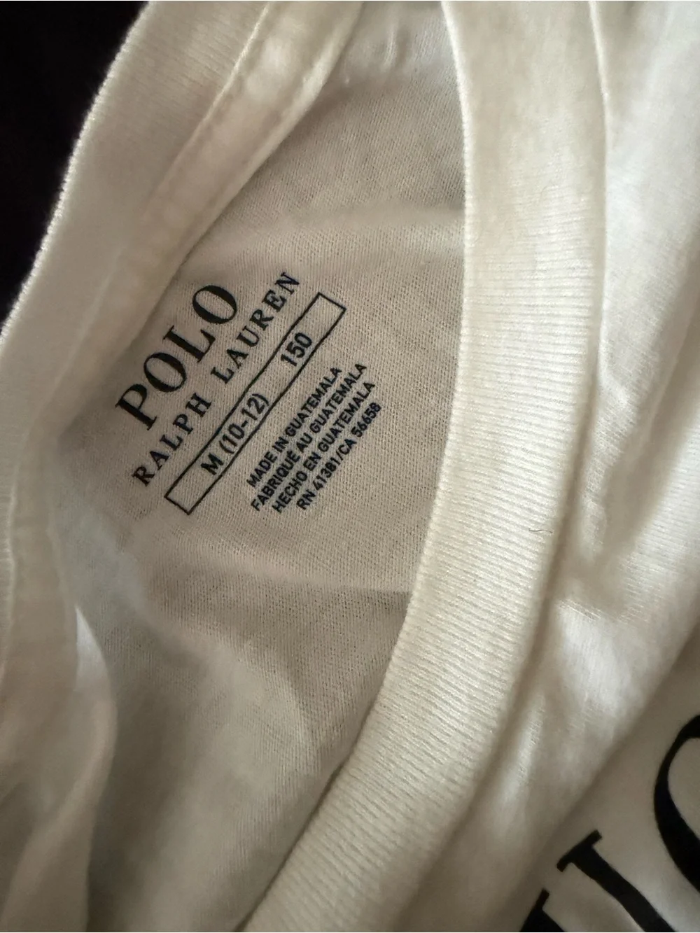 Ralph Lauren White Tee with Polo Bear Chicago Graphic